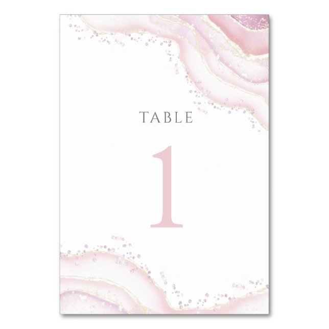 Numéro De Table marbre à éclaboussures d'aquarelle Tableau Numéro  (Par défaut)