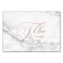 Marbre Faux Or Rose Calligraphie Romantique Trois