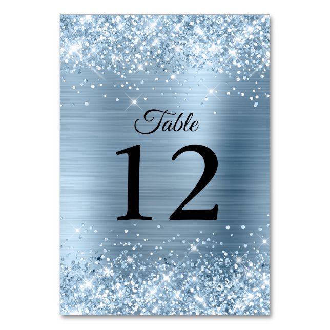 Numéro De Table Mariage à huile bleu clair (Par défaut)