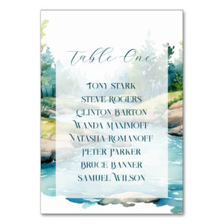 Numéro De Table Mariage à la Montagne Brumeuse