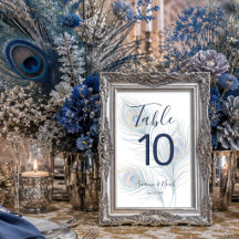 Mariage à l'aquarelle éthérée Plumes de paon TLW26