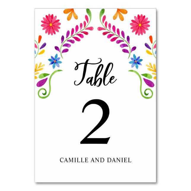 Numéro De Table Mariage à thème Fiesta Mexico (Par défaut)