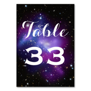 Numéro De Table Mariage au planétarium de l'amas de galaxies pourp