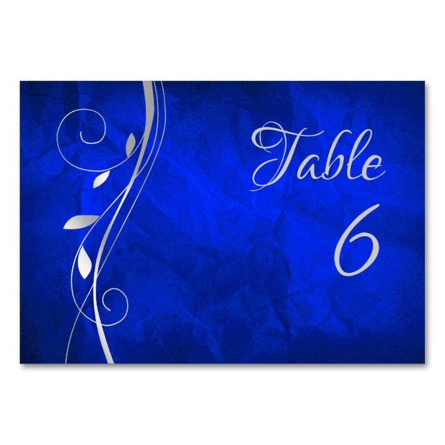 Numéro De Table Mariage bleu clair brillant pour feuille d'argent  (Devant)