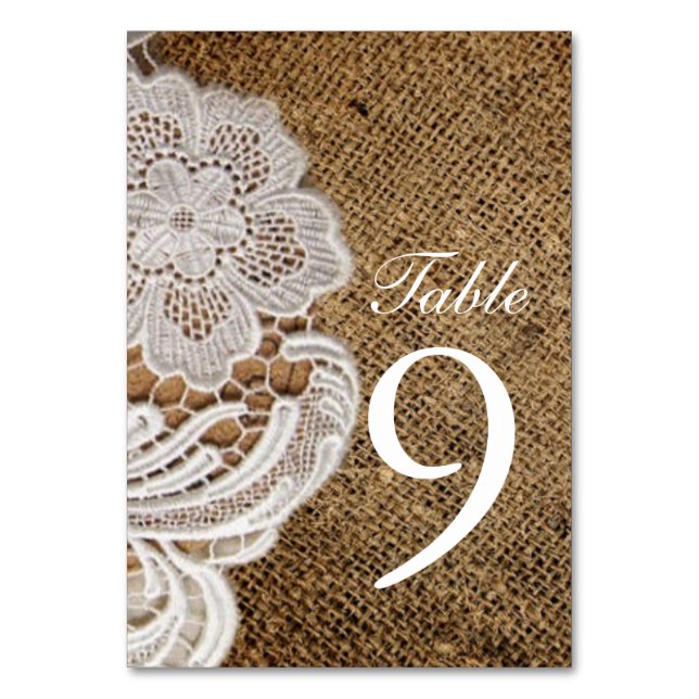 Numéro De Table mariage campagnard de l'ouest rustique burlap et d (Par défaut)