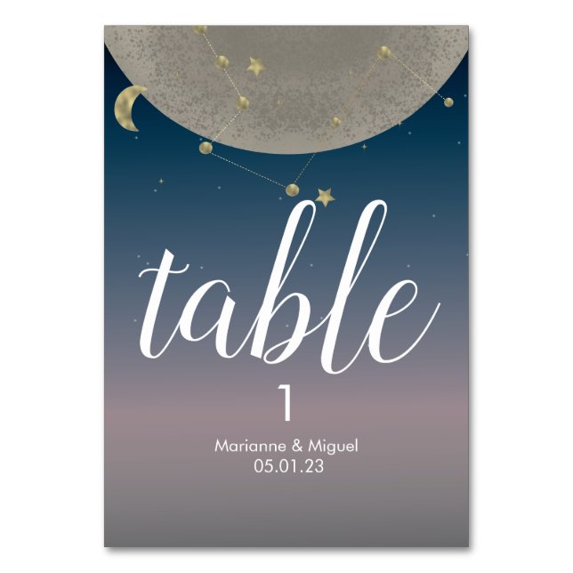 Numéro De Table Mariage ciel Ombre (Par défaut)