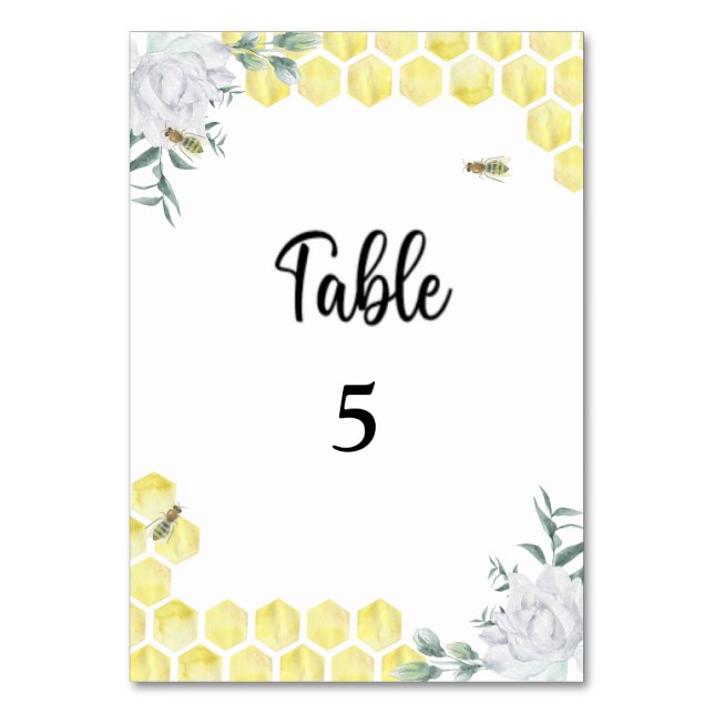 Numéro De Table Mariage d'abeilles miel (Par défaut)