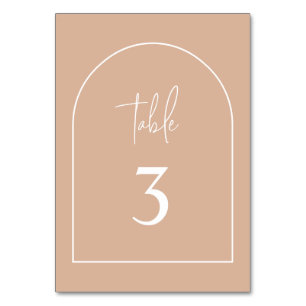 Numéro De Table Mariage d'arche minimaliste rose pâle Numéro de ta