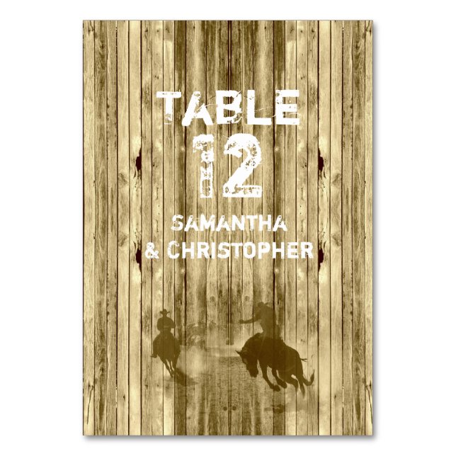 Numéro De Table Mariage de cowboy de l'ouest sauvage (Par défaut)