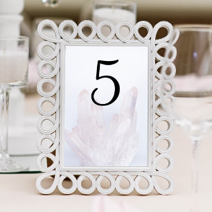 Numéro De Table Mariage de cristaux violets Lavande Lumière