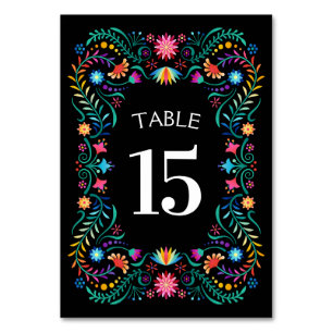 Numéro De Table Mariage de douche Fiesta Floral