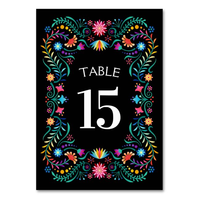 Numéro De Table Mariage de douche Fiesta Floral (Par défaut)