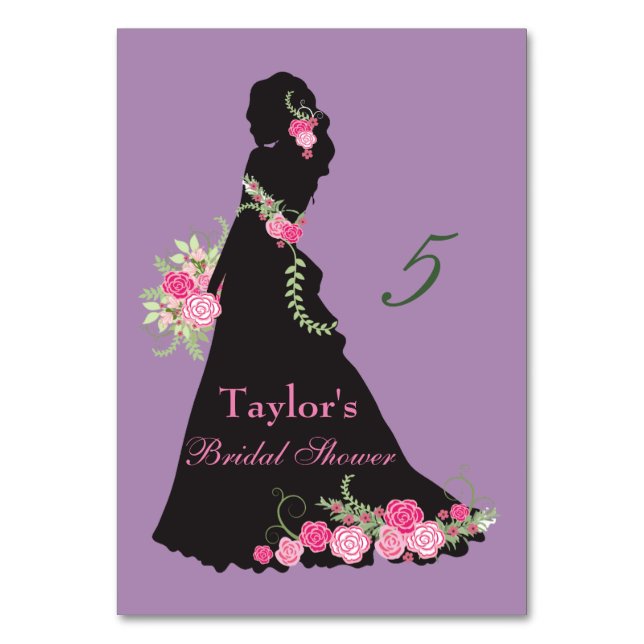 Numéro De Table Mariage de Fête des mariées violet (Par défaut)