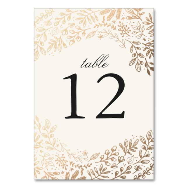 Numéro De Table Mariage de fleurs de récolte (Par défaut)