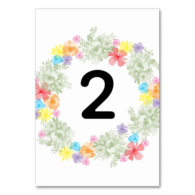Numéro De Table Mariage de germe floral rustique (Par défaut)