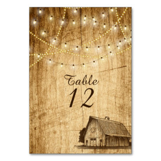 Numéro de table mariage de grange pour un Mariage 