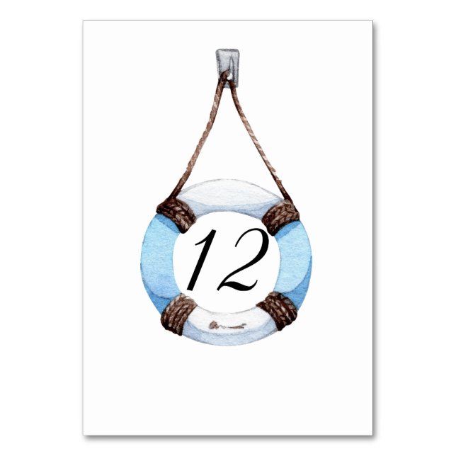 Numéro De Table Mariage de la bague de sauvetage nautique Numéro d (Par défaut)