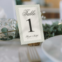 Numéro De Table Mariage de la bande verte de l'argent ancien intem