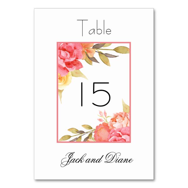 Numéro De Table Mariage de la fête du jardin (Par défaut)