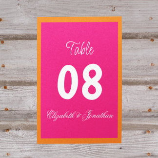 Numéro De Table Mariage de mixage et de correspondance minimaliste