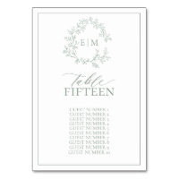 Mariage de monogramme de crête verte Sage
