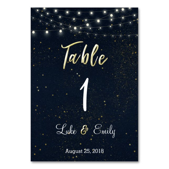 Numéro De Table Mariage de nuit étoilé (Par défaut)
