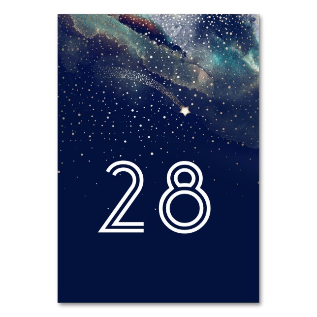Numéro De Table Mariage de nuit étoilé de la Marine (Par défaut)