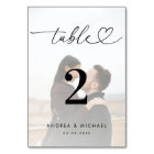 Mariage de script Coeur élégant de photo défraîchi