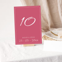 Mariage de script rose magenta minimal