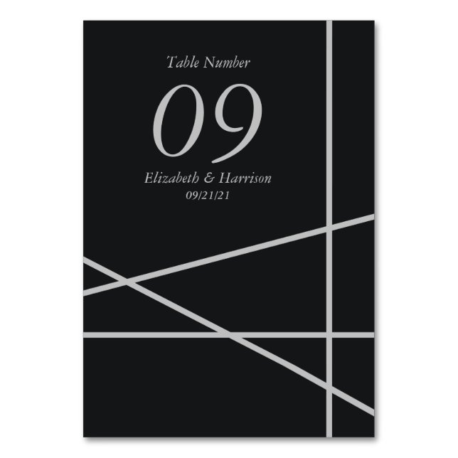 Numéro De Table Mariage de style géométrique simple (Par défaut)
