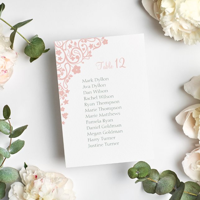 Numéro De Table Mariage de tableau de bord floral flush Secret Gar (Créateur téléchargé)