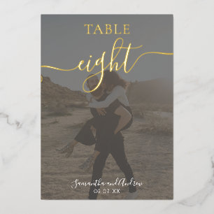 Numéro de table mariage de tableau élégant Gold