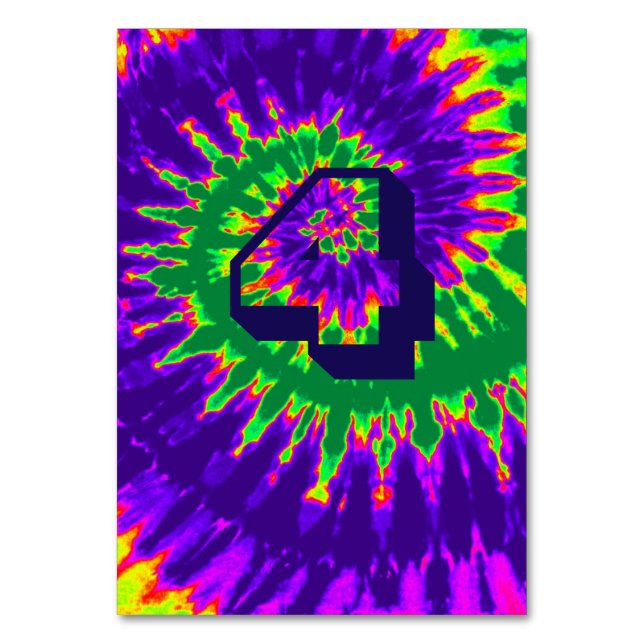 Numéro De Table Mariage de teinture pourpre et verte à tourbe spir (Dos)