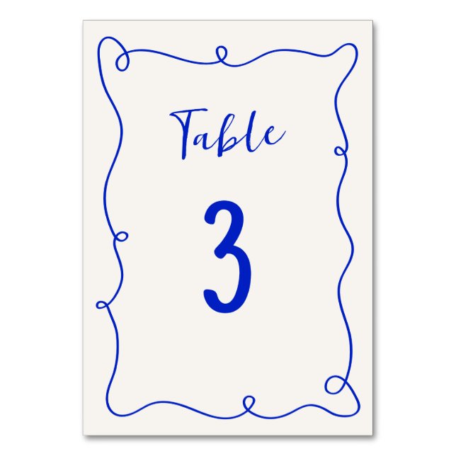 Numéro De Table Mariage de trame de givre à main (Par défaut)