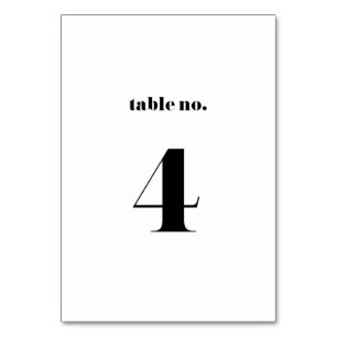 Numéro De Table Mariage de typographie rétro Bold Numéro de tablea