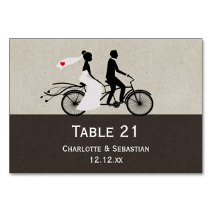 Numéro De Table Mariage De Vélos Cute Tandem