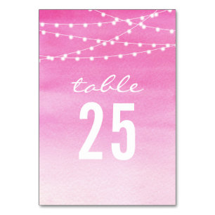 Numéro De Table Mariage de voyants de chaîne aquarelle