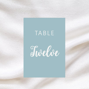 Numéro De Table Mariage d'écriture classique bleu foncé