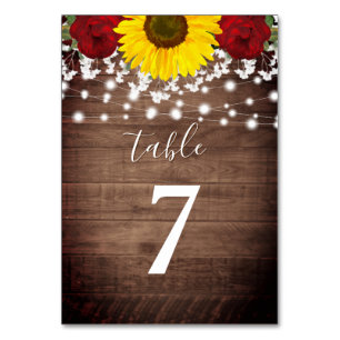 Numéro De Table Mariage des feux de jarre Rose rustiques