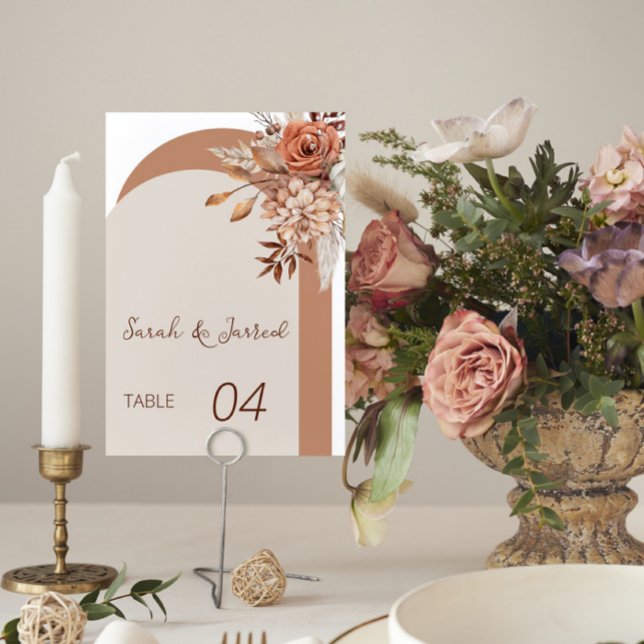 Numéro De Table Mariage des fleurs d'automne (Créateur téléchargé)