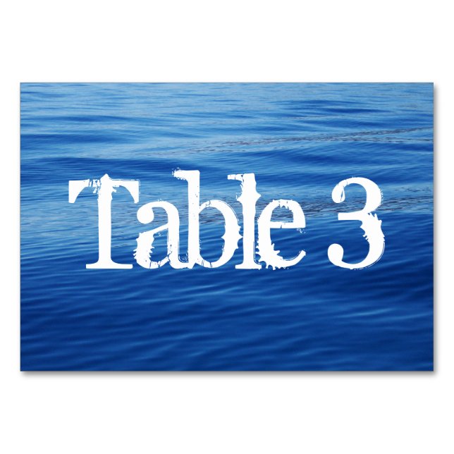 Numéro De Table Mariage du lac Tahoe (Dos)