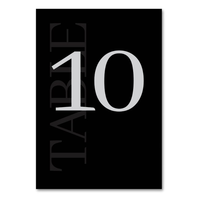 Numéro De Table Mariage élégant et simple (Par défaut)