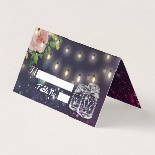 Numéro de table mariage Escort Mason Jar Purple Li