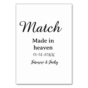 Numéro De Table Mariage fait au ciel ajouter nom date simple calli