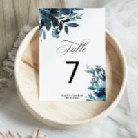 Mariage floral bleu de la marine céleste