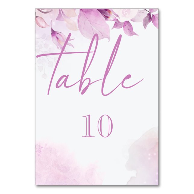 Numéro De Table Mariage floral moderne Boho rose doux (Par défaut)