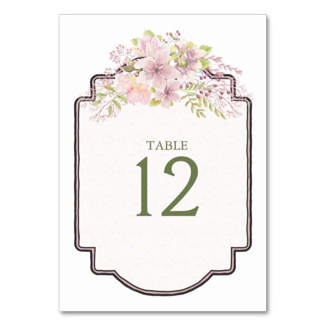 Numéro De Table Mariage floral rose de Magnolia (Par défaut)