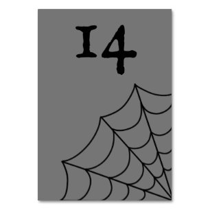 Numéro De Table Mariage gothique noir et gris