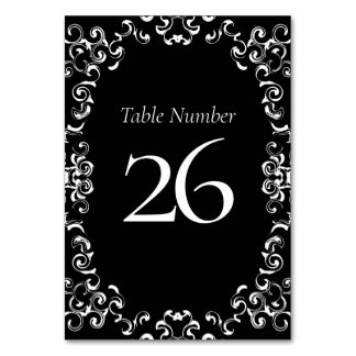 Numéro De Table Mariage gothique or et noir