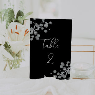 Numéro De Table Mariage laqué noir